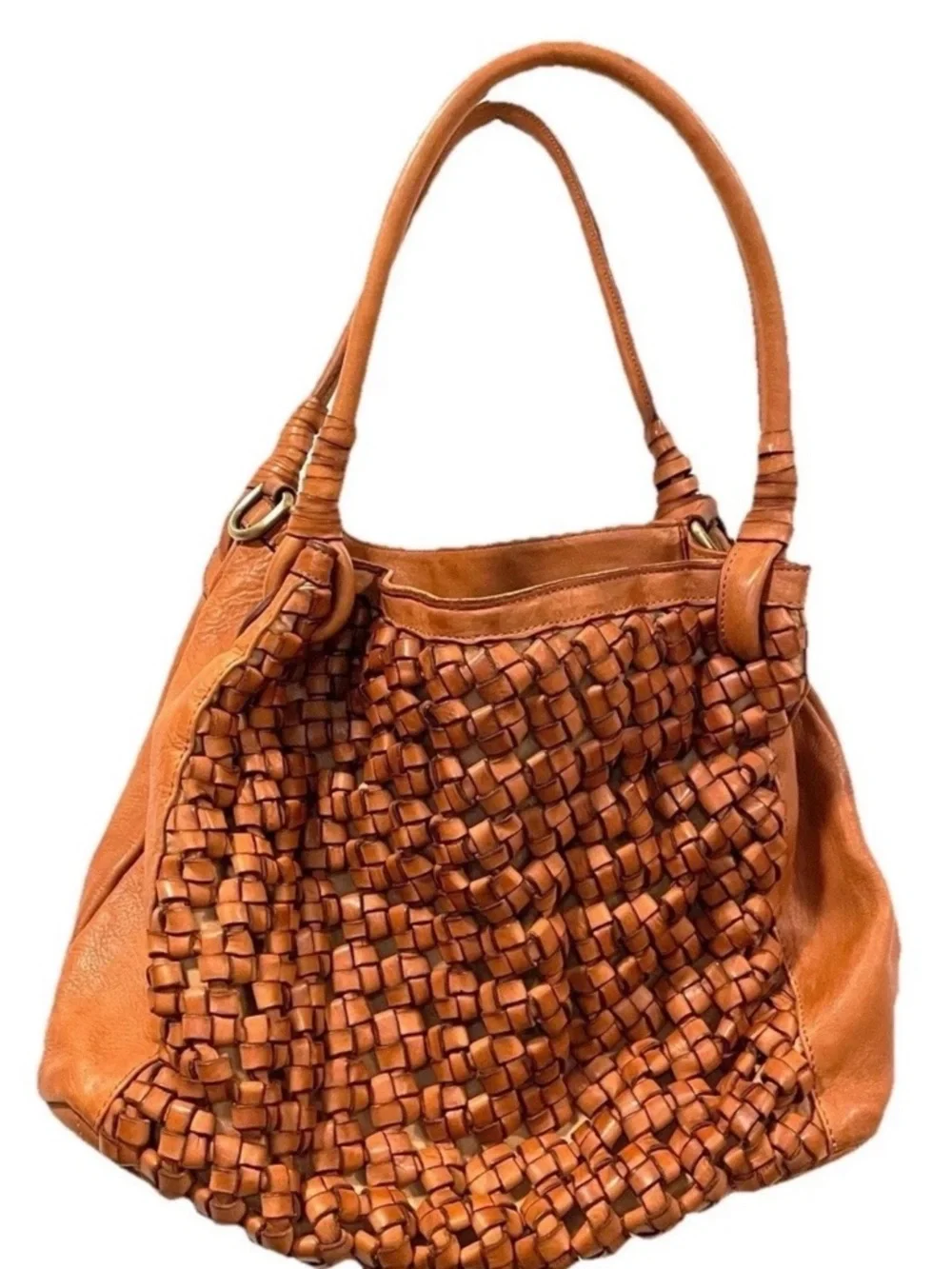 Sundance woven Italian leather bag purse - Picture 1 of 11